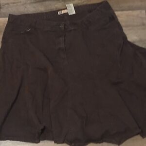 Worn Faded Glory 22W Brown Skirt